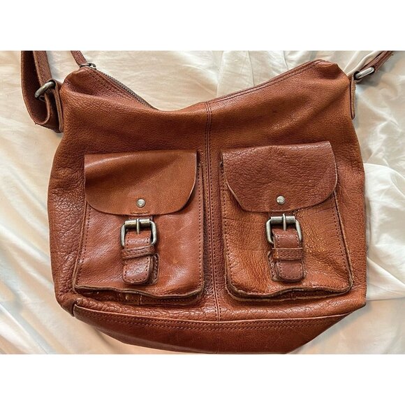 Spikes and Sparrow Genuine Leather Handbag Shoulder Bag Tan Brown Tote - Picture 2 of 16